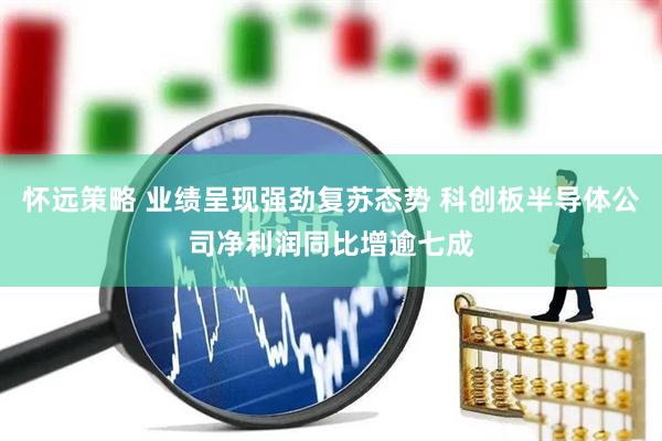 怀远策略 业绩呈现强劲复苏态势 科创板半导体公司净利润同比增逾七成