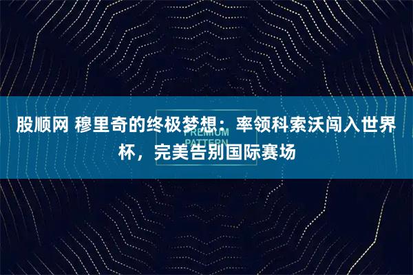 股顺网 穆里奇的终极梦想：率领科索沃闯入世界杯，完美告别国际赛场