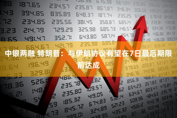 中银两融 特朗普：与伊朗协议有望在7日最后期限前达成