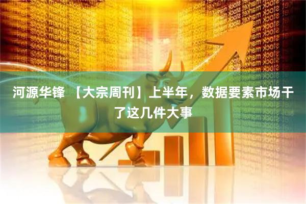 河源华锋 【大宗周刊】上半年，数据要素市场干了这几件大事