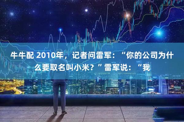 牛牛配 2010年，记者问雷军：“你的公司为什么要取名叫小米？”雷军说：“我